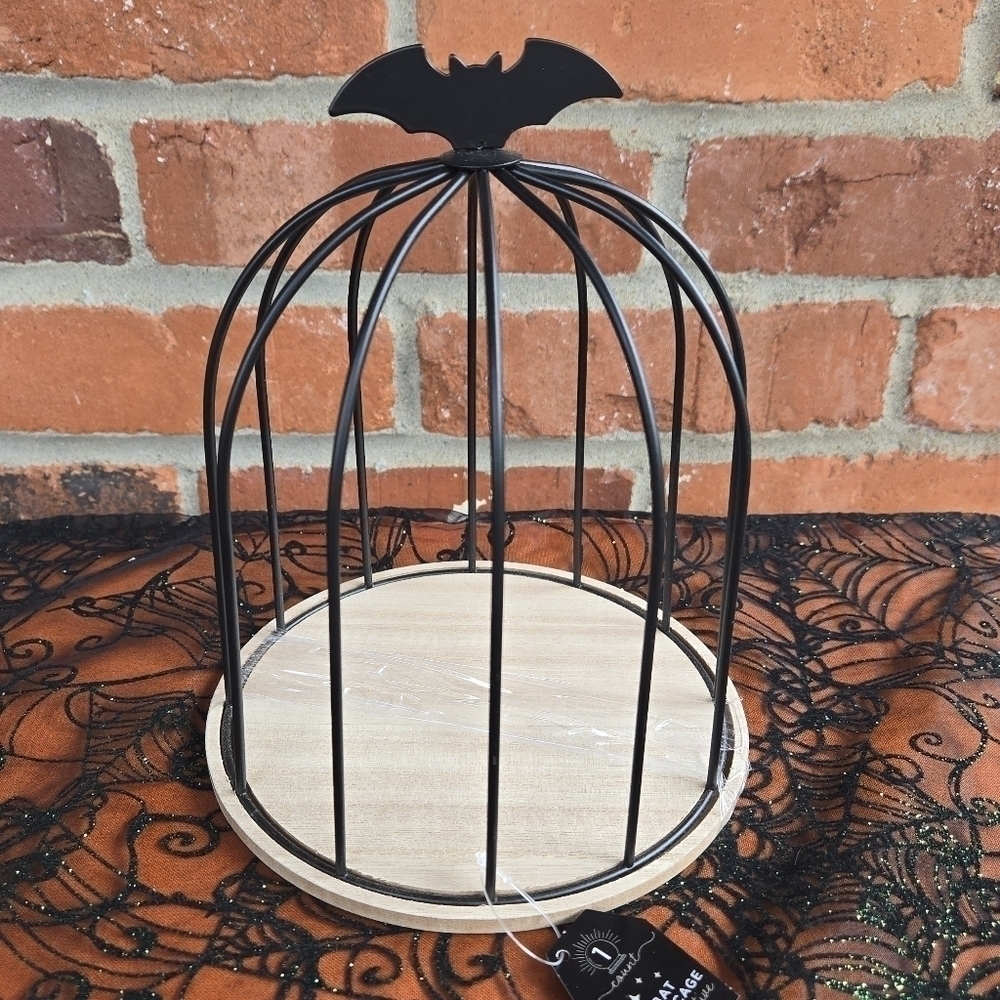 Bat Birdcage Decorative Cloche